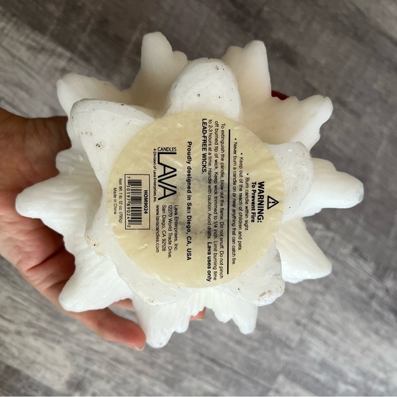 Vintage LAVA ENTERPRISES 3D Christmas Tree White CANDLE - 8" x 6” - Picture 4 of 10